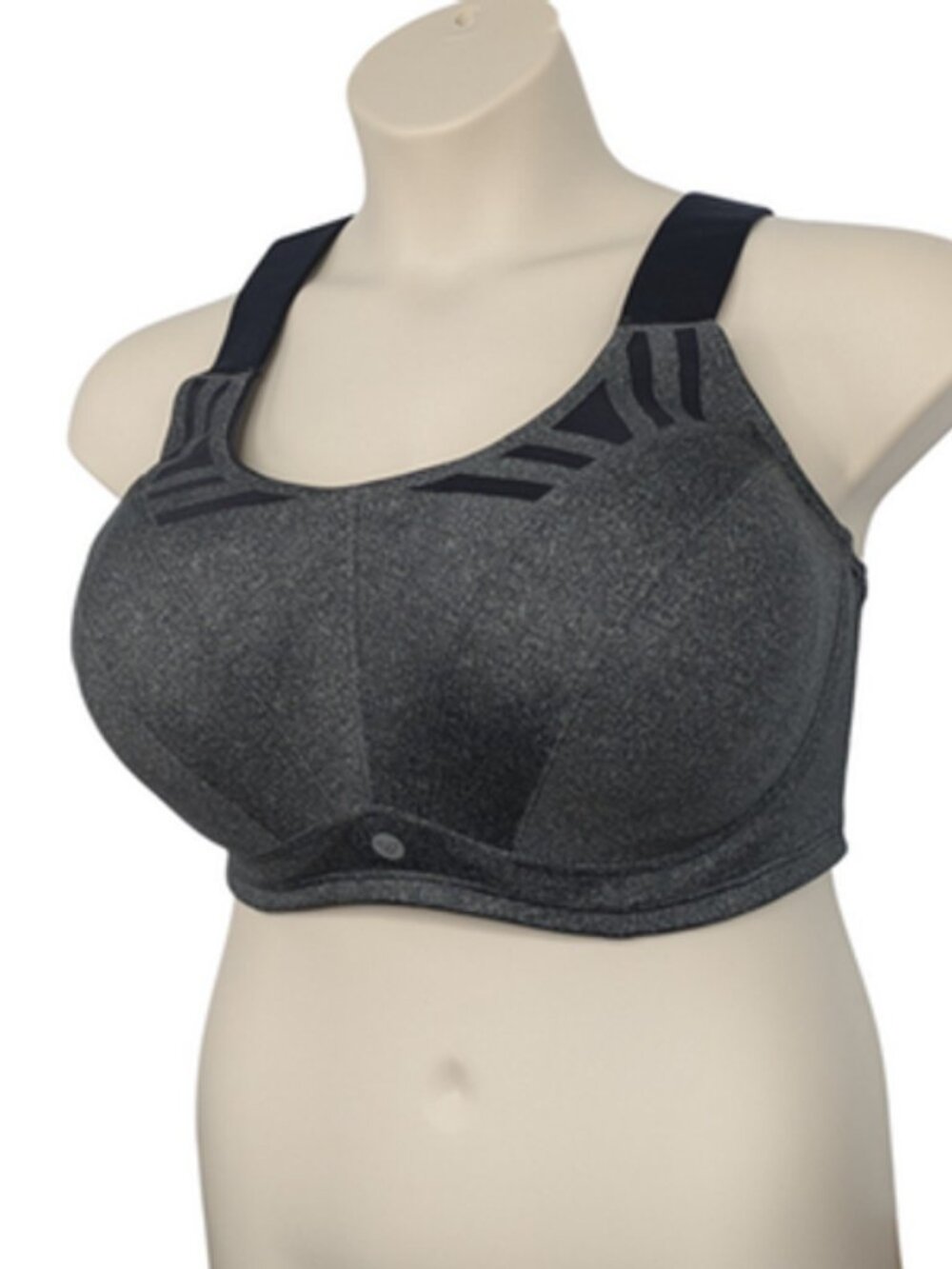 Livi Active Underwire Sports Bra 42G - Gray & Black, High-Impact Support - Picture 6 of 10